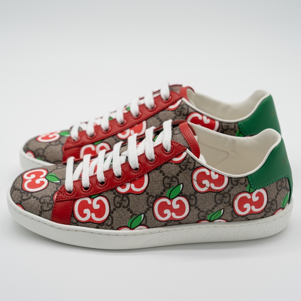 Size 36G 6 US Gucci Ace Chinese Valentine's Day Apple Cherry Brown Red - Picture 4 of 11